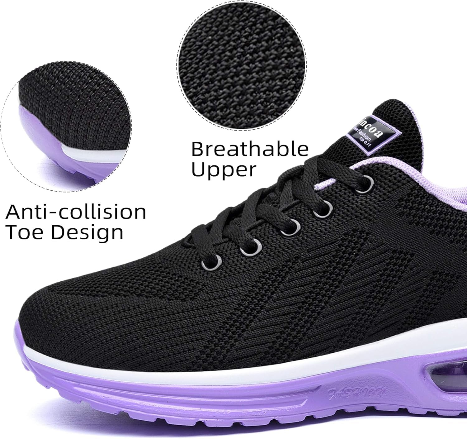 Womens Walking Shoes Lightweight Running Shoes Women’S Tennis Shoes Non Slip Air Shoes Breathable Mesh Air Cushion Sneakers for Gym Workout Sports