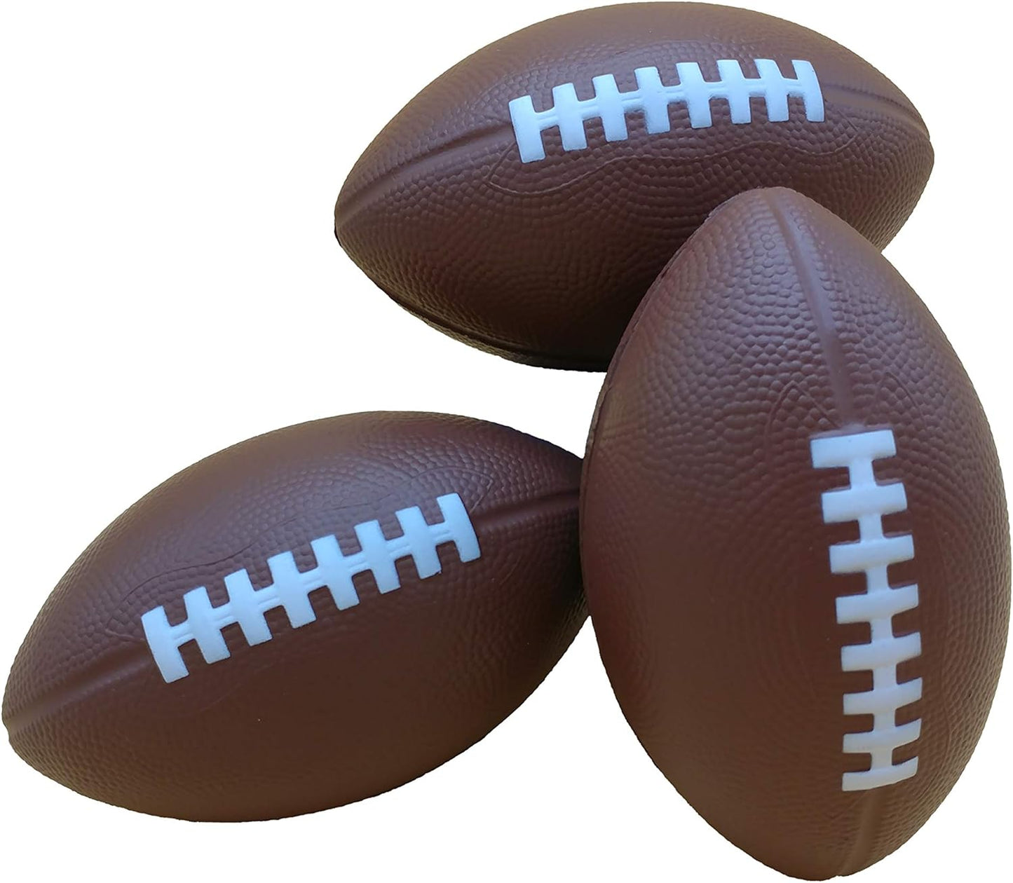 Foam Football - 7.25” Kids Football - Soft, Small Footballs for Kids – Toddler Mini Football 3 Pack