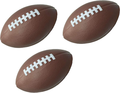 Foam Football - 7.25” Kids Football - Soft, Small Footballs for Kids – Toddler Mini Football 3 Pack