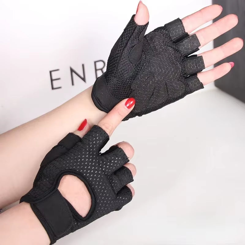 Cycling Fingerless Gloves Professional Gym Fitness Gloves for Women Men Breathable Anti-Slip Summer Fishing Bicycle Bike Gloves