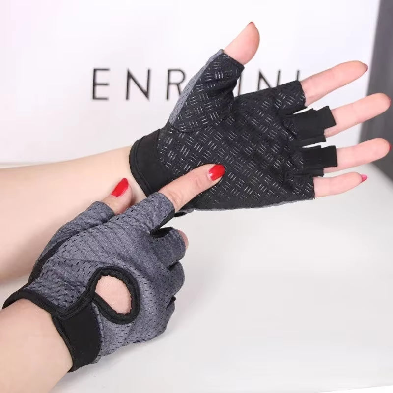 Cycling Fingerless Gloves Professional Gym Fitness Gloves for Women Men Breathable Anti-Slip Summer Fishing Bicycle Bike Gloves