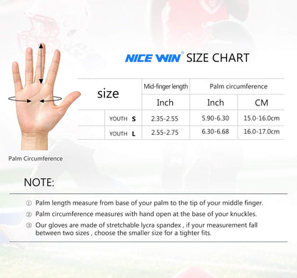 Football Gloves Youth Receiver Gloves for Kids