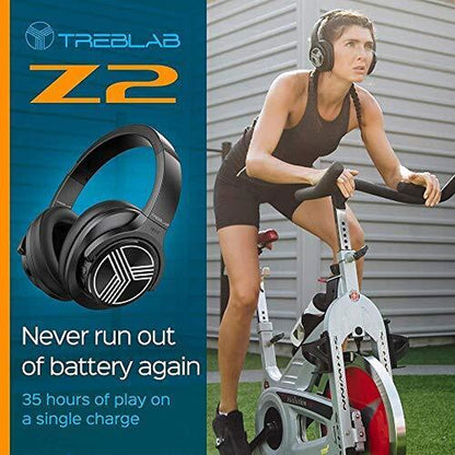 Z2 | over Ear Workout Headphones with Microphone | Bluetooth 5.0, Active Black