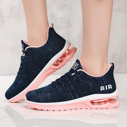 Womens Walking Shoes Lightweight Running Shoes Women’S Tennis Shoes Non Slip Air Shoes Breathable Mesh Air Cushion Sneakers for Gym Workout Sports