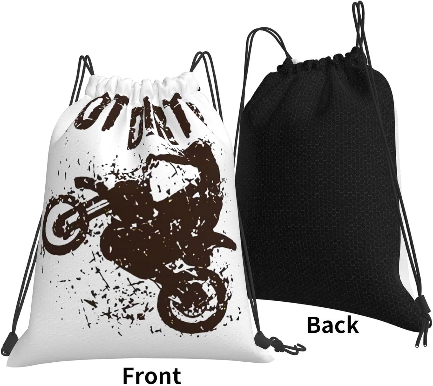 Got Dirt Bike Motorcross Racing Print Drawstring Backpack,Sackpack String Bag Cinch Water Resistant Nylon Beach Bag for Gym Shopping Sport Yoga