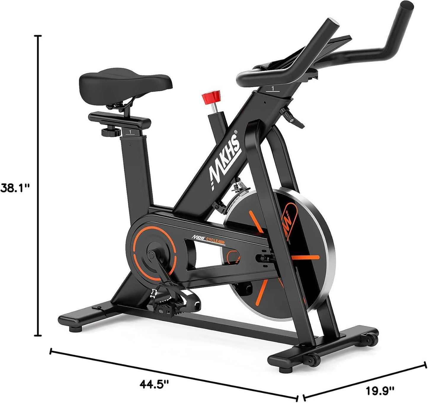 Silent Magnetic Resistance Indoor Cycling Bike, Fully Adjustable Design for All People, Stationary Exercise Bikes for Home (400 Lbs Weight Capacity)