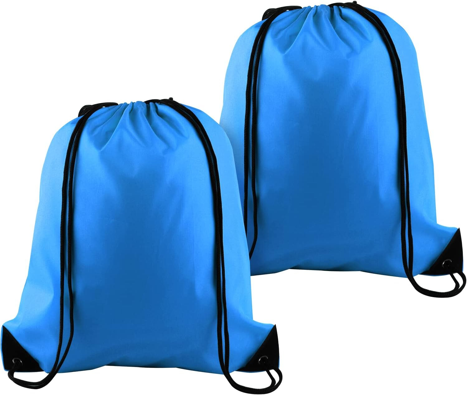 2 Pcs Light Blue Drawstring Backpack Drawstring Bag Bulk Sports Cinch Bags String Backpack Storage Bags for Gym Traveling