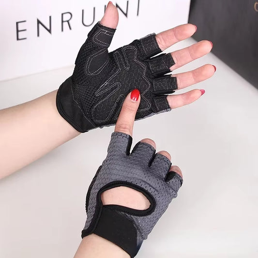 Cycling Fingerless Gloves Professional Gym Fitness Gloves for Women Men Breathable Anti-Slip Summer Fishing Bicycle Bike Gloves