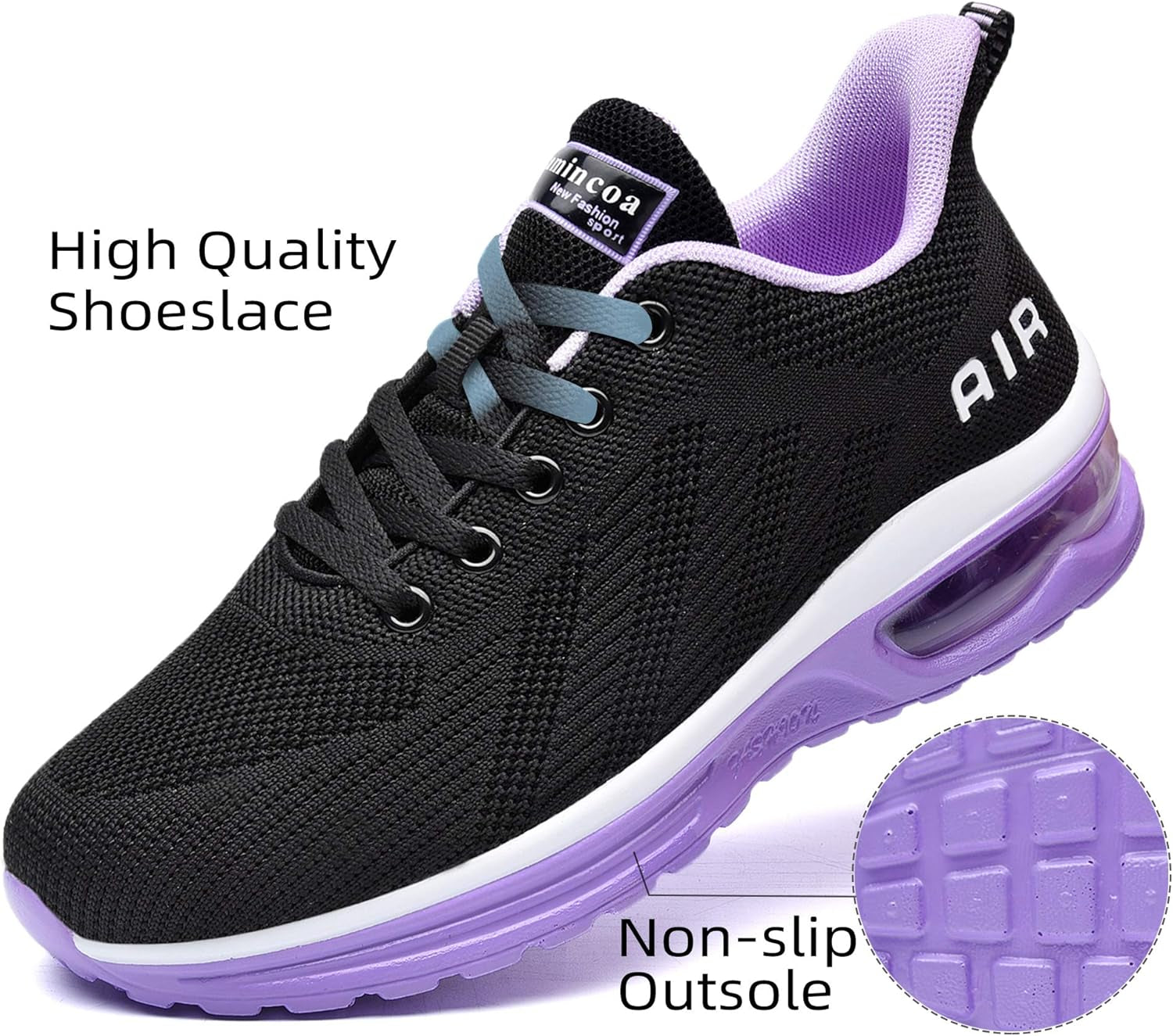 Womens Walking Shoes Lightweight Running Shoes Women’S Tennis Shoes Non Slip Air Shoes Breathable Mesh Air Cushion Sneakers for Gym Workout Sports