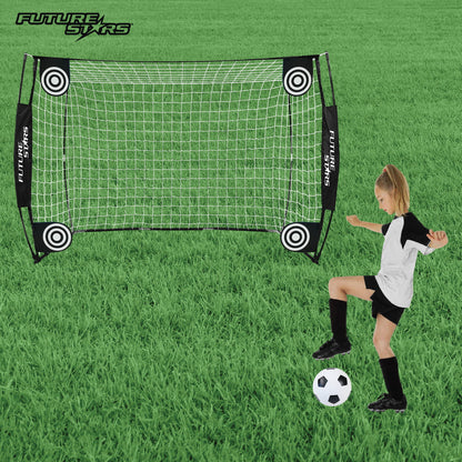 7Ft Flex Soccer Goal Combo Set - 1 7Ft Flex Net, 4 Targets, 1 Soccer Ball and Pump! Soccer Game in a Box!