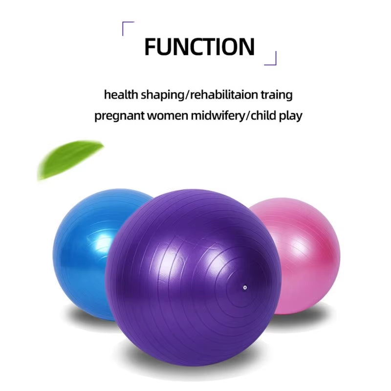 New PVC Fitness Balls Yoga Ball Thickened Explosion-Proof Exercise Home Gym Pilates Equipment Balance Ball 45Cm/55Cm/65Cm/75Cm