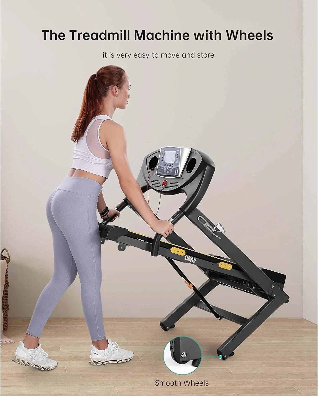 Treadmill with Incline Folding with 12-Level Automatic Incline 2.5Hp Power 8.5Mhp Speed Running Machine 15 Preset Training Program Electric Treadmill for Home Use