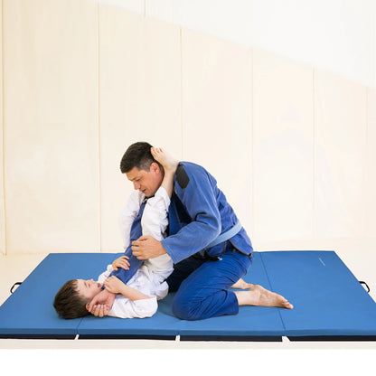 Fitness 120 by 48 Inch Folding All Purpose Gymnastic Mat, Blue