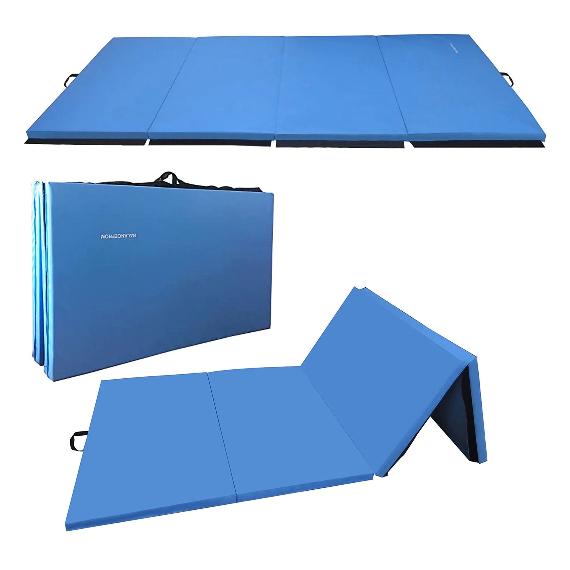 Fitness 120 by 48 Inch Folding All Purpose Gymnastic Mat, Blue