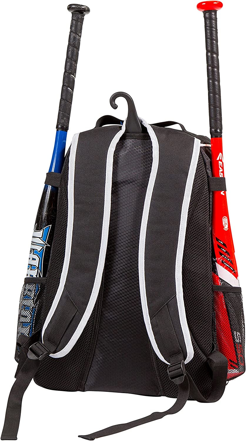 Baseball Bat Bag - Backpack for Baseball, T-Ball & Softball Equipment & Gear for Youth and Adults | Holds Bat, Helmet, Glove, & Shoes |Shoe Compartment & Fence Hook