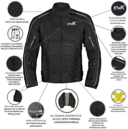 Spyder Motorcycle Jacket for Men with Weather Resistant Cordura Textile Fabric for Enduro Motocross Jacket MEDIUM/BLACK