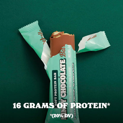 Soft Protein Bars with 16G High Protein, 1.9Oz Bars, Minty Chocolate - 24 Count