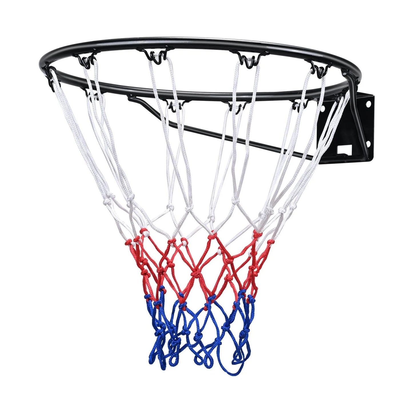 VEVOR Basketball Rim, Wall Door Mounted Basketball Hoop, Heavy Duty Q235 Basketball Flex Rim Goal Replacement with Net and Double Spring, Standard 18 Indoor Outdoor Hanging Hoop for Kids Adults