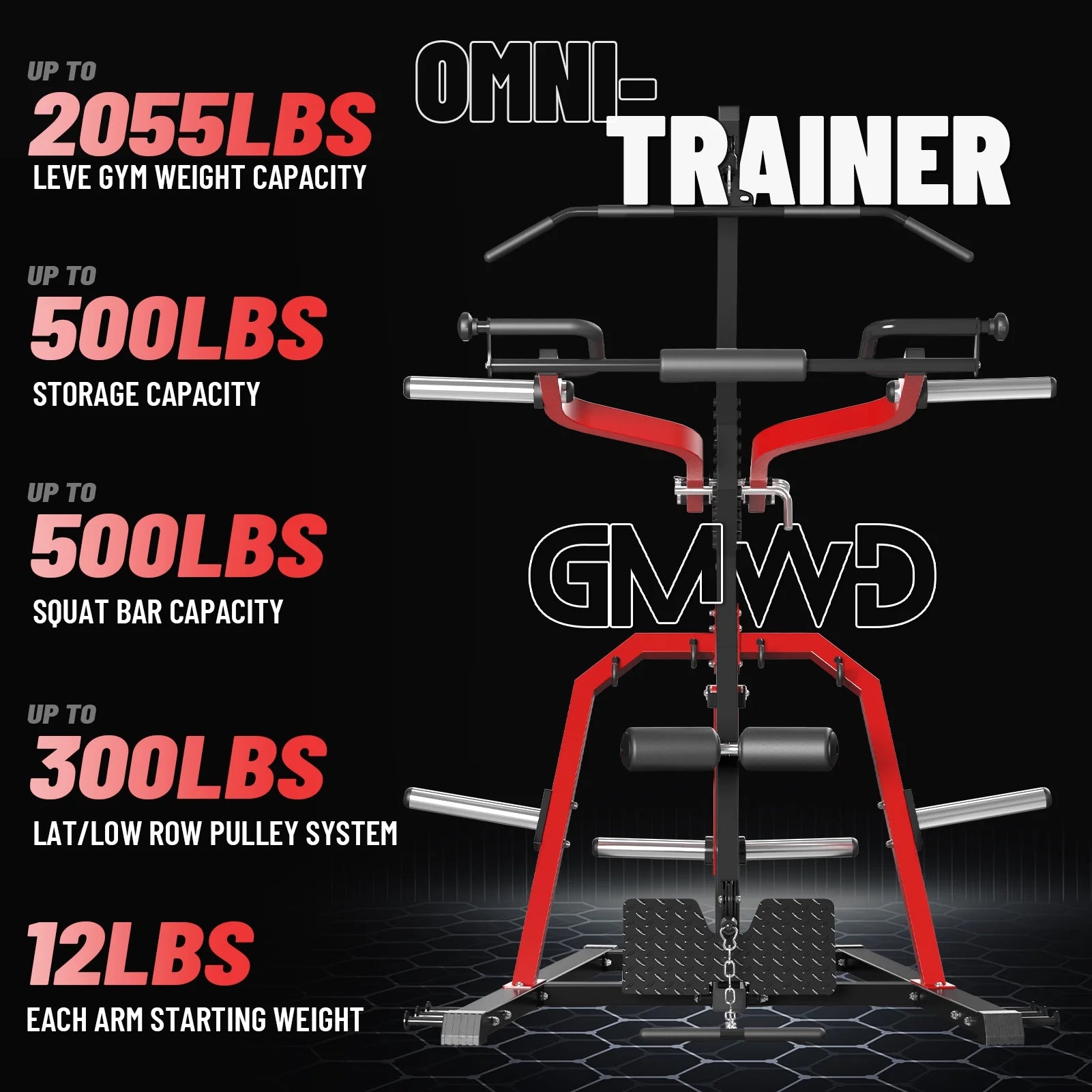 Leverage Gym, 2055 Lb Bench Press Machine, Adjustable Full Body Workout, 81"