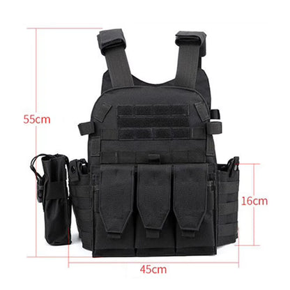 Camouflage Plate Carrier Vest Multi-Functional Paintball Airsoft Vest Adjustable Men Women Combat Equipment for Outdoor Cycling