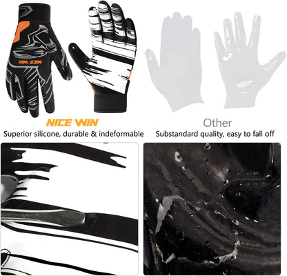 Football Gloves Adult Football Receiver Gloves for Men and Women