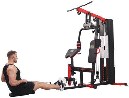 LX750 Multifunctional Full Home Gym System Workout Station with 122.5 Lbs Weight Stack, One Station, Comes with Installation Instruction Video, Ships in 5 Boxes