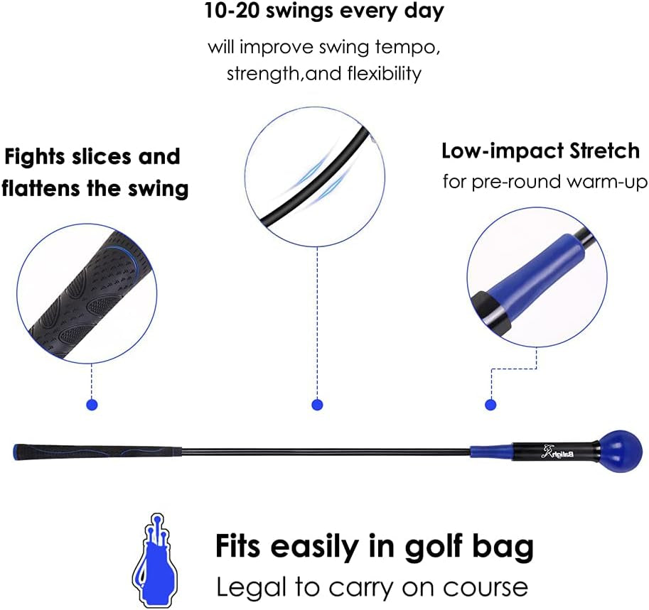 Golf Swing Training Aid Golf Swing Trainer Aid Golf Practice Warm-Up Stick for Strength Flexibility and Tempo Training Golf Golf Swing Aid for Men and Women