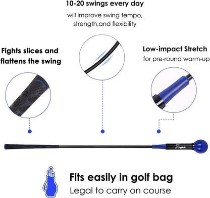 Golf Swing Training Aid Golf Swing Trainer Aid Golf Practice Warm-Up Stick for Strength Flexibility and Tempo Training Golf Golf Swing Aid for Men and Women