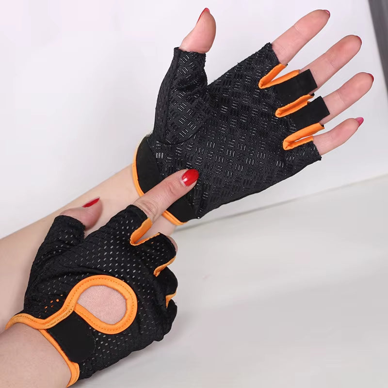 Cycling Fingerless Gloves Professional Gym Fitness Gloves for Women Men Breathable Anti-Slip Summer Fishing Bicycle Bike Gloves