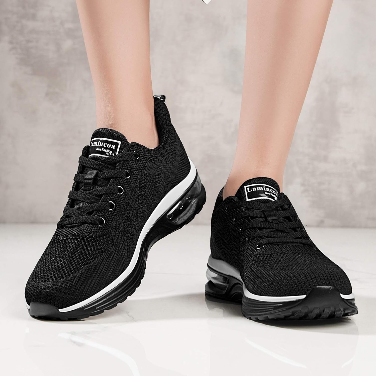 Womens Walking Shoes Lightweight Running Shoes Women’S Tennis Shoes Non Slip Air Shoes Breathable Mesh Air Cushion Sneakers for Gym Workout Sports