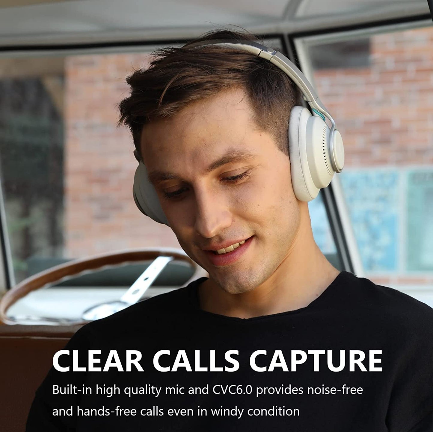 Trip Active Noise Cancelling Headphones with Independent Noise Reduction Chip, Bluetooth Wireless Headpones Built-In Mic and Ex Audio Cable, 40H Battery, Hands-Free Calls, Hifi Sound Quality