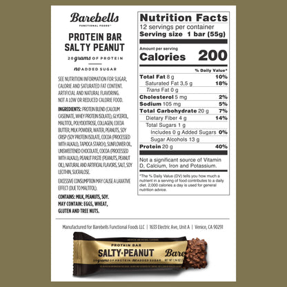 Protein Bars with 20G High Protein, 1.9Oz Bars, Salty Peanut - 12 Count