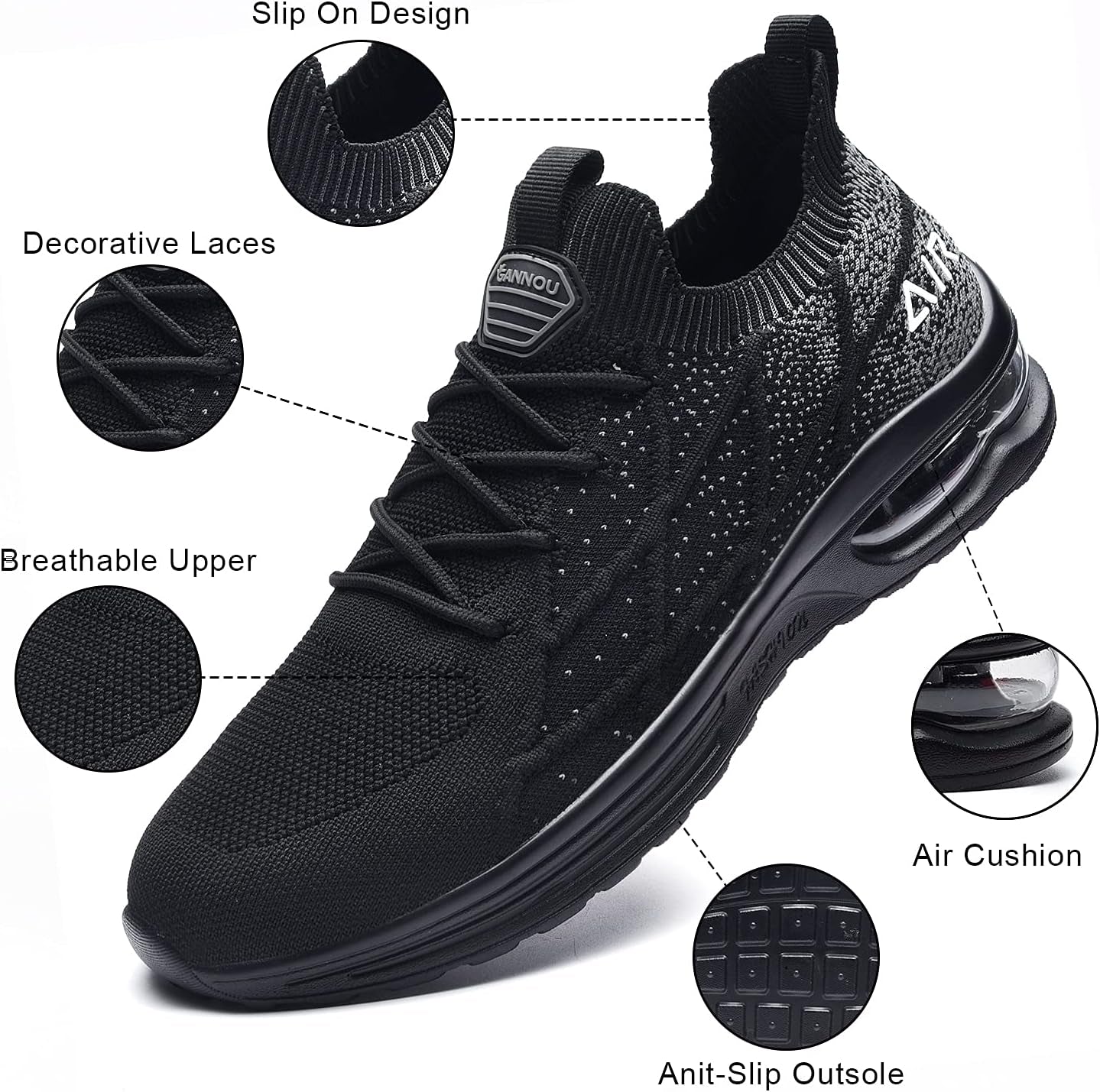 Air Athletic Running Shoes for Mens Tennis Sneakers Breathable Lightweight Fitness Gym Jogging Walking Sport Sneakers