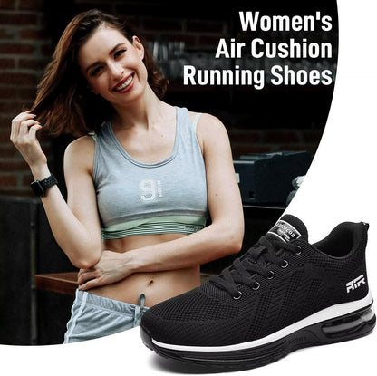 Womens Walking Shoes Lightweight Running Shoes Women’S Tennis Shoes Non Slip Air Shoes Breathable Mesh Air Cushion Sneakers for Gym Workout Sports