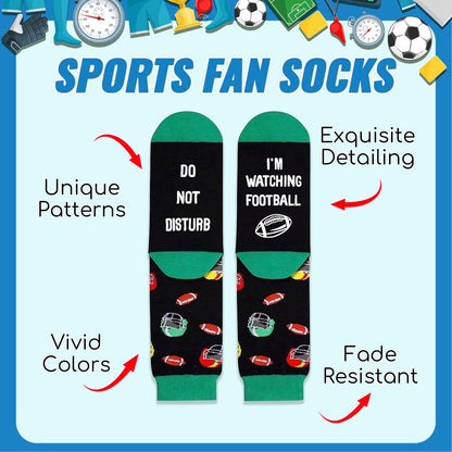 Sports Gifts for Men Women - Baseball Basketball Football Soccer Gifts, Movie Car Racing Gaming Socks