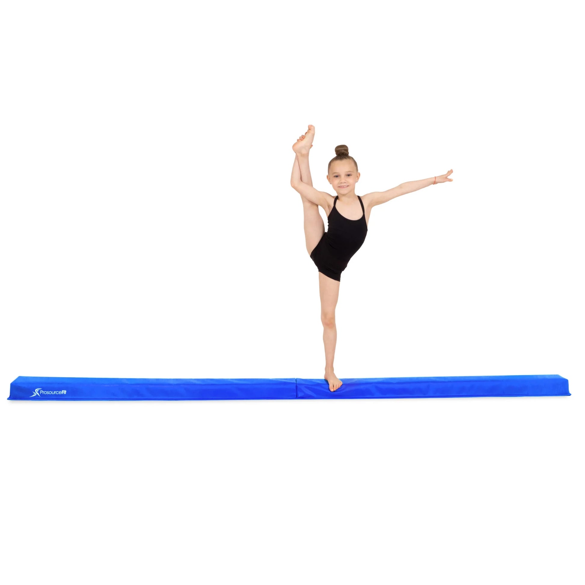 Gymnastics Balance Beam, 9Ft Long Folding Floor Beam, Blue