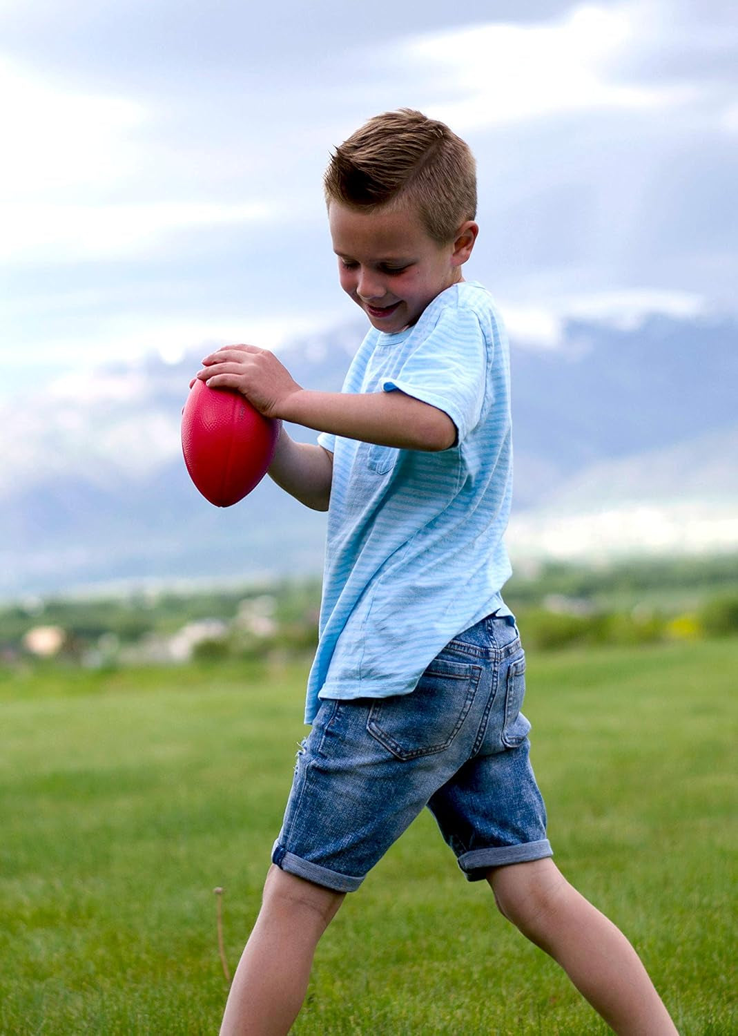 Foam Football - 7.25” Kids Football - Soft, Small Footballs for Kids – Toddler Mini Football 3 Pack