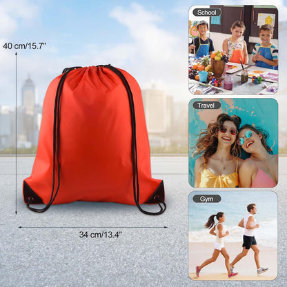 20Pcs Drawstring Backpack Bag Bulk Red Drawstring Bags String Backpack Sport Gym Sack Bags Foldable Storage Bag for Women Men Shopping Gym Travel Sports