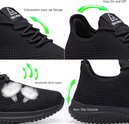 Men'S Running Shoes Ultra Lightweight Breathable Walking Shoes Non Slip Athletic Fashion Sneakers Mesh Workout Casual Sports Shoes