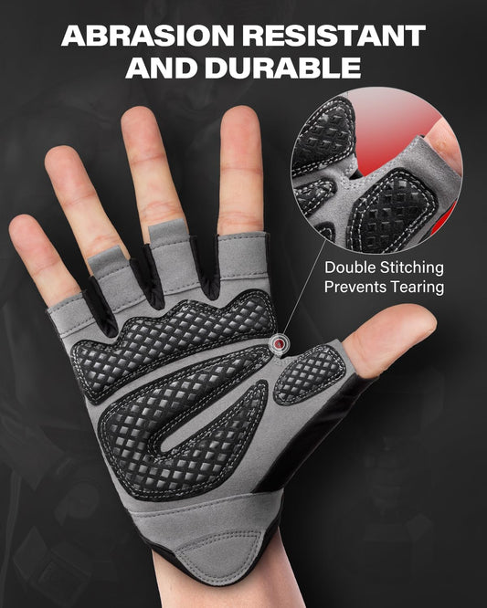 Workout Gloves for Men and Women, Weight Lifting Gloves with Excellent Grip, Lightweight Gym Gloves for Weightlifting, Cycling, Exercise, Training, Pull Ups, Fitness, Climbing and Rowing