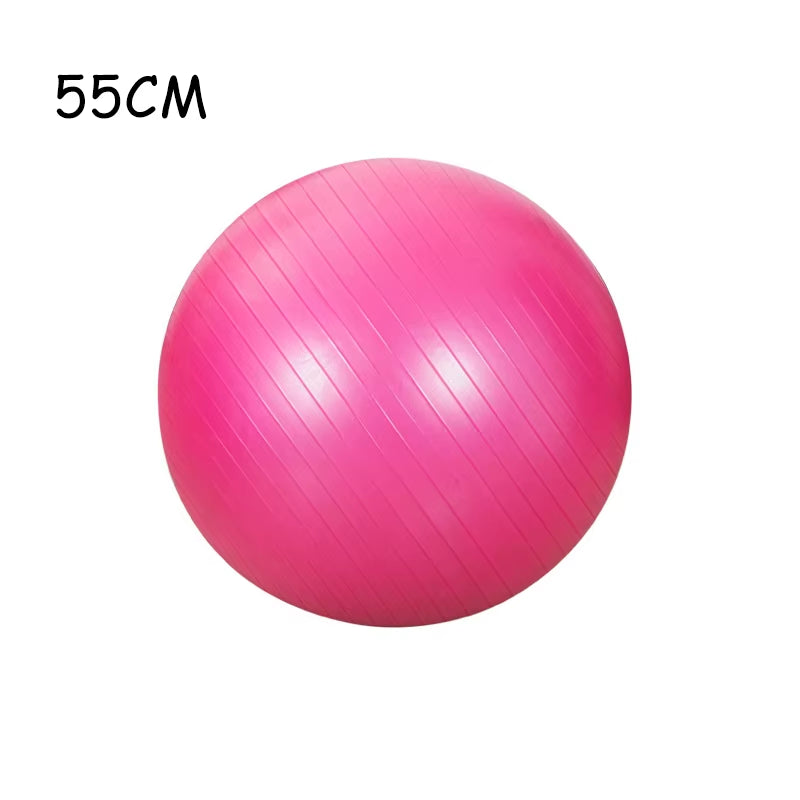 New PVC Fitness Balls Yoga Ball Thickened Explosion-Proof Exercise Home Gym Pilates Equipment Balance Ball 45Cm/55Cm/65Cm/75Cm