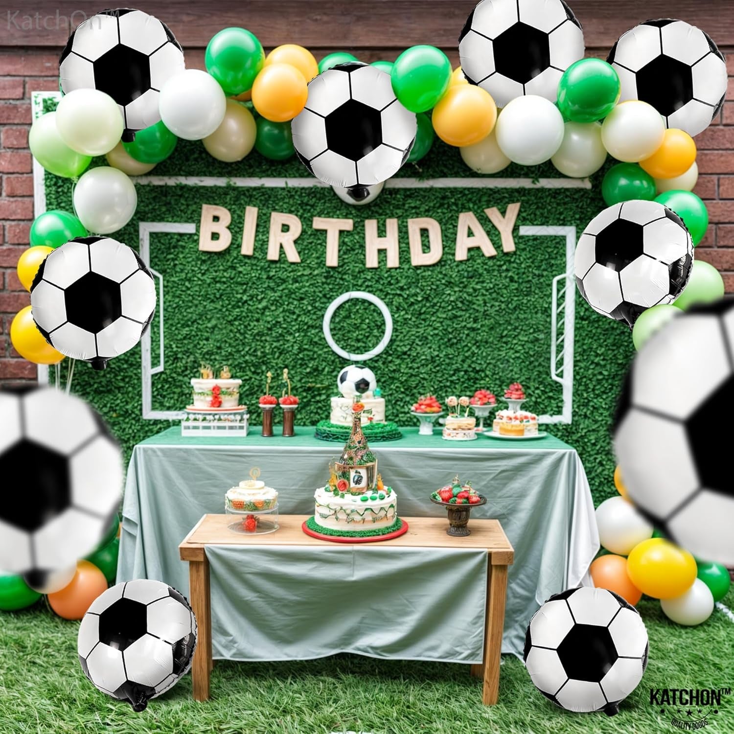 , Black and White Soccer Balloons - 18 Inch, Pack of 10 | Soccer Ball Balloons, Soccer Decorations for Party | Soccer Balloon Arch Kit, Soccer Party Decorations | Soccer Birthday Decorations