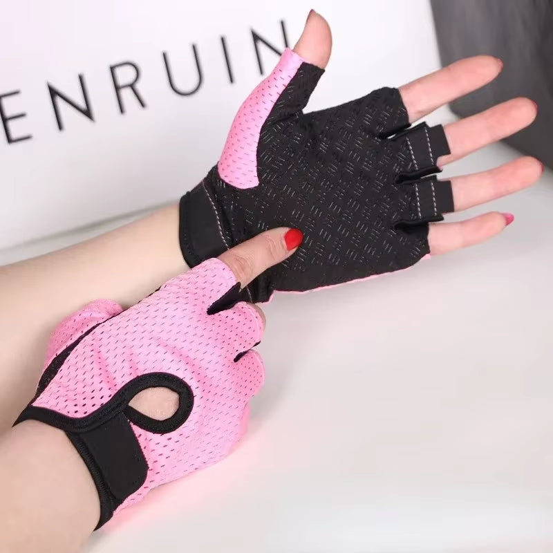 Cycling Fingerless Gloves Professional Gym Fitness Gloves for Women Men Breathable Anti-Slip Summer Fishing Bicycle Bike Gloves