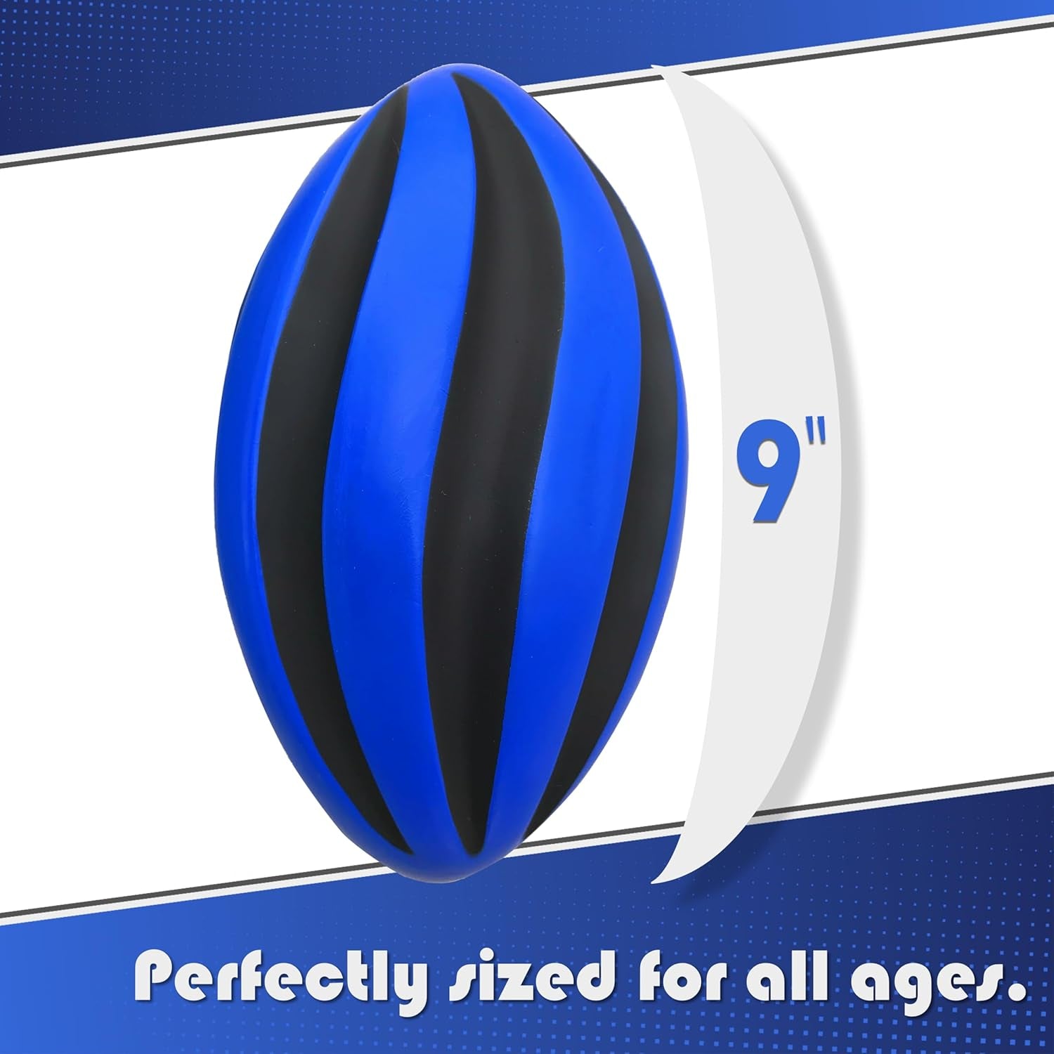 Spiral Foam Football - Soft Foam Football for Kids - 9 Inches - American Football - 1 Each