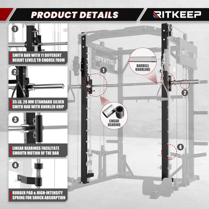 PMAX-4750 Dual Plate Loaded Squat Exercise Machine Gym Equipment Package