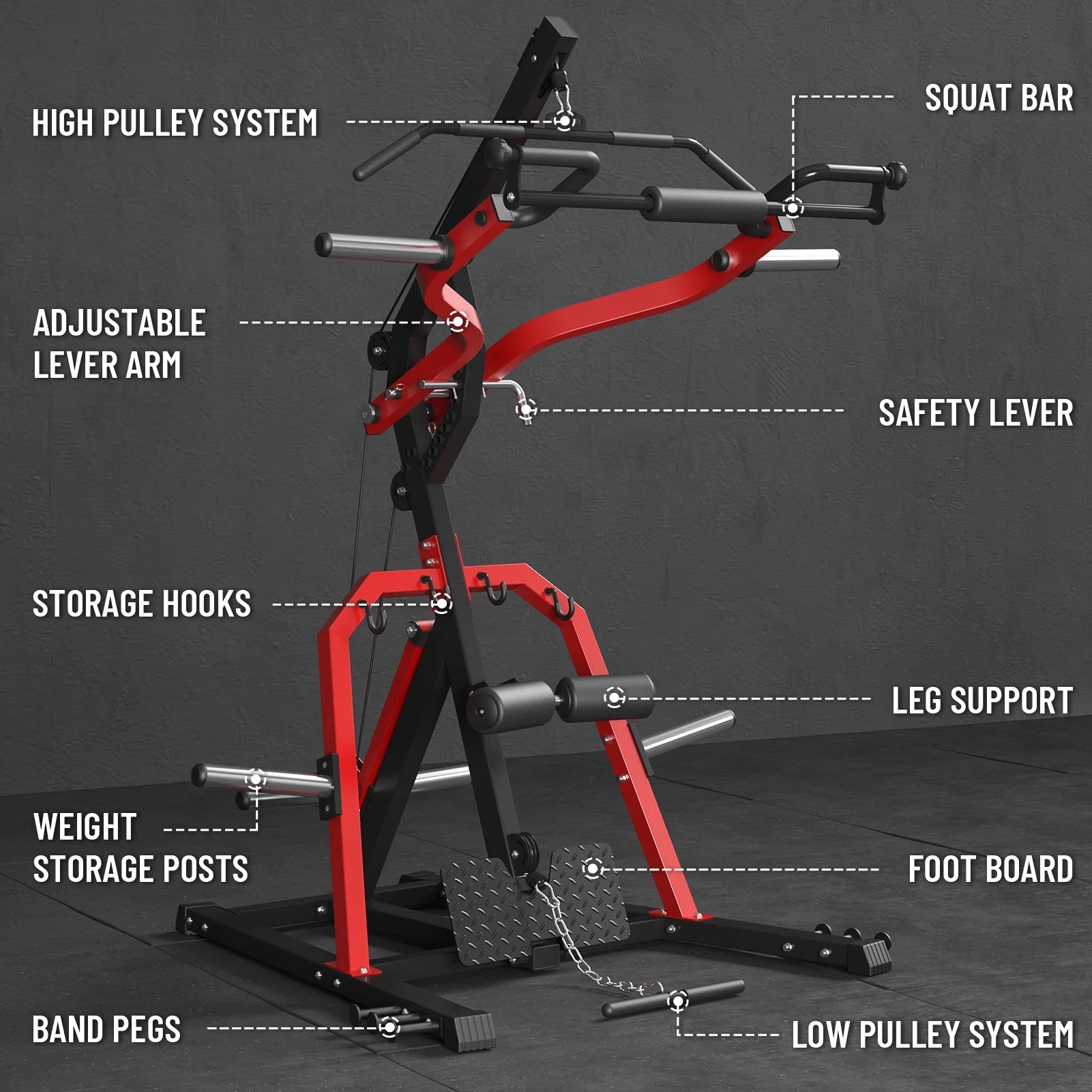 Leverage Gym, 2055 Lb Bench Press Machine, Adjustable Full Body Workout, 81"