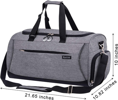 Sports Gym Bag with Shoes Compartment &Wet Pocket Gym Duffel Bag Overnight Bag for Men and Women