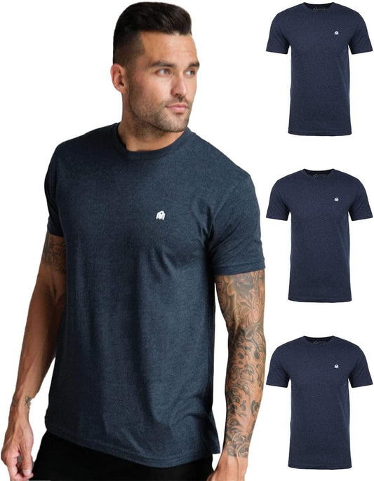 Mens T Shirt Packs - Short Sleeve Crew Neck Soft Fitted Tees S - 4XL Fresh Classic Tshirts