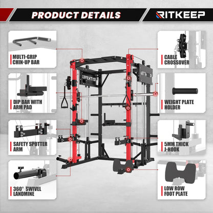 PMAX-4750 Dual Plate Loaded Squat Exercise Machine Gym Equipment Package