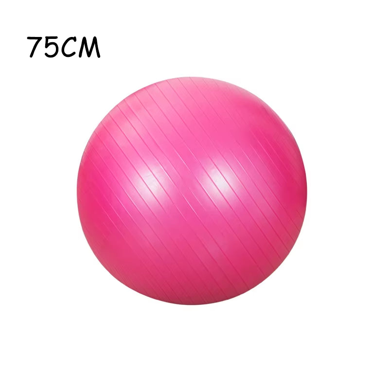 New PVC Fitness Balls Yoga Ball Thickened Explosion-Proof Exercise Home Gym Pilates Equipment Balance Ball 45Cm/55Cm/65Cm/75Cm